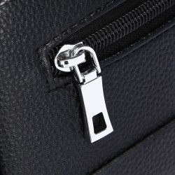 Men's casual bag with chess pattern, trendy casual bag for men, multi-layer casual bag for men, men's casual bag with black check pattern, Korean casual single-shoulder bag for men