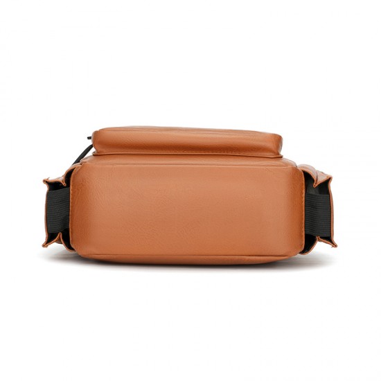 Men's bag with multi-functional design, leather cross-body bag for business and casual wear, trendy casual bag for men, large capacity men's shoulder bag for outdoor storage Fashion casual men's crossbody bag, Korean version cross-border single shoulder b