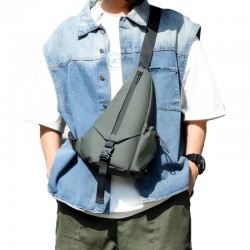 Business men's single shoulder crossbody bag, new trendy multi-functional small square bag, multiple pockets, business commuting portable backpack, new men's bag