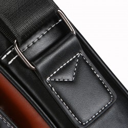 Men's single-shoulder bag, minimalist casual bag for youth, campus, light outdoor, hiking sports, leather multi-pocket flip cover bag for men