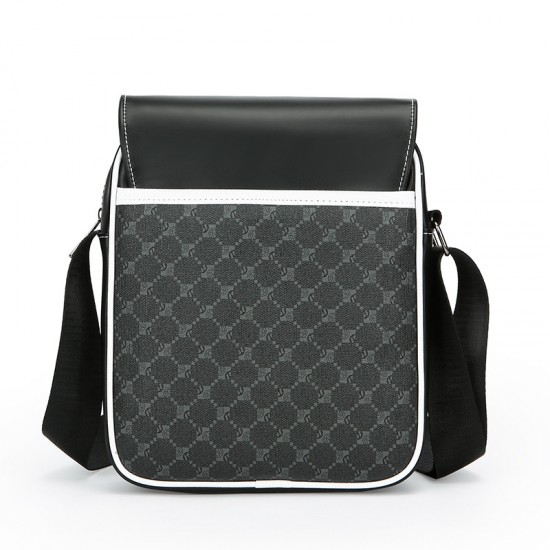 Bag, men's retro single shoulder bag, PU casual business high-end bag, water-resistant handbag, men's casual cross-body bag Bag, men's retro single shoulder bag, PU casual business high-end bag, water-resistant handbag, men's casual cross-body bag