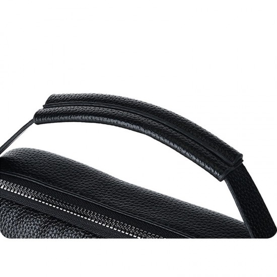 Men's handbag, woven new style handbag, men's business large-capacity handbag, wallet, trendy soft leather men's money clip bag