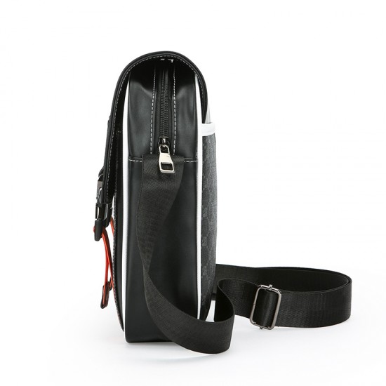Bag, men's retro single shoulder bag, PU casual business high-end bag, water-resistant handbag, men's casual cross-body bag Bag, men's retro single shoulder bag, PU casual business high-end bag, water-resistant handbag, men's casual cross-body bag