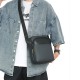 Men's cross-body bag, trendy casual bag with check pattern, multi-layer casual bag for men, men's casual bag with high quality leather, Korean casual single-shoulder bag for men
