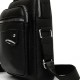 Men's single shoulder bag, new style lychee men's cross-body small bag, business commuting cross-body bag, casual travel handbag
