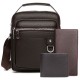 Men's single shoulder bag, new style lychee men's cross-body small bag, business commuting cross-body bag, casual travel handbag